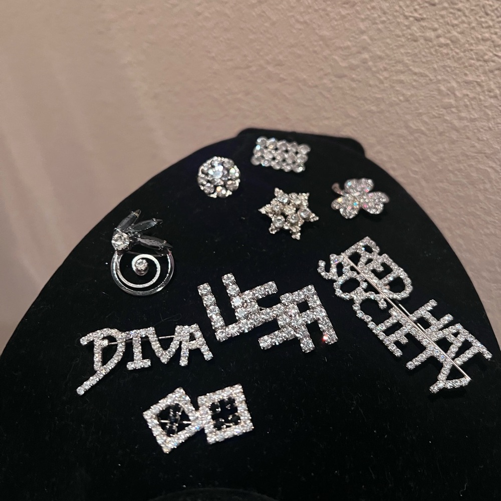Rhinestone Brooch and Pin Set
